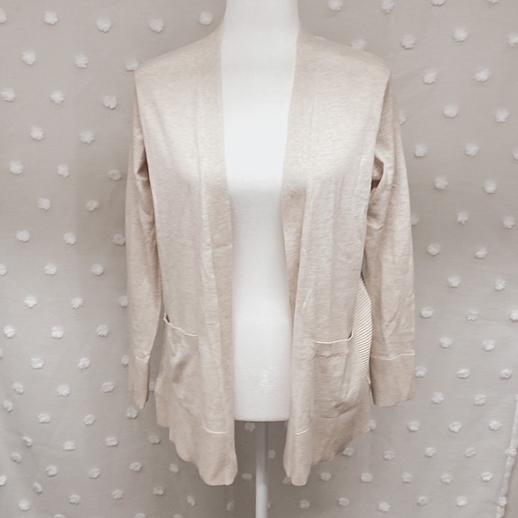 Time and Tru Sweaters - Time and Tru Beige Long Sleeve Cardigan Size S